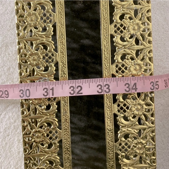 Vintage Gold Tone Metal Tissue Box Cover - Picture 3 of 12